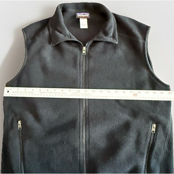 Patagonia Synchilla Men’s Large Vest Black Fleece Full Zip Pockets NO LOGO - Picture 8 of 10
